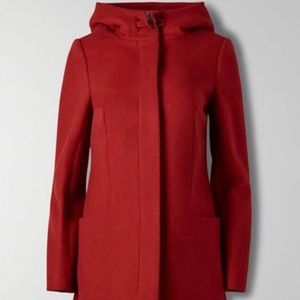 Aritzia Babaton Pearce Wool Coat in deep red rust